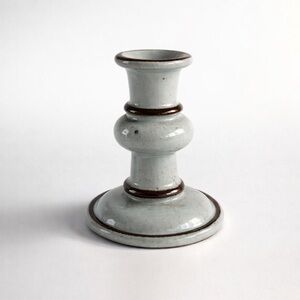 VINTAGE DANSK BRIEN MIST HAND-THROWN CANDLESTICK HOLDER BY NIELS REFSGAARD MCM
